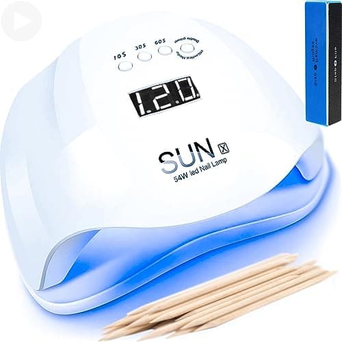 Lampada UV Unghie con 5 Timer e 36 LED professionale da 48W / 54W. Fornetto ideale per Manicure e Pedicure con due Sensori Movimento e base staccabile. Forno asciuga smalto per Semipermanente e Gel.