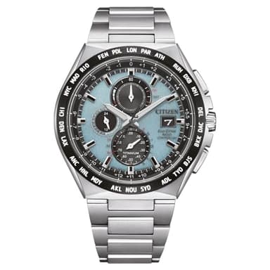 CITIZEN Titan AT8238-84M - Orologio da uomo Eco-Drive a energia solare, con cinturino in titanio, Bracciale