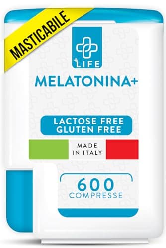 Melatonina Per Dormire Meglio PiuLife® Caramelle Melatonina Pura 1mg Per Compressa, 600 Mini Compresse, Allevia Jet Lag, Melatonina Forte Sonno zZZ Come Un Sonnifero Naturale