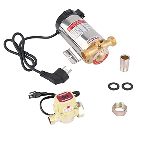 Pompa Aumento Pressione Acqua, 220V 100W Pompa Booster per Casa in Acciaio Inossidabile Automatico/Manuale Regolabile per Stabilizzare Automaticamente Gli Scaldacqua Solari e a Gas
