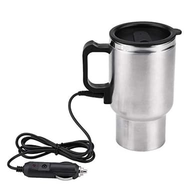 Bollitore per Auto 12V, Bollitore per Auto Portatile da 450 ml Bollitore elettrico in Acciaio Inossidabile Riscaldamento Tazza da Viaggio Tazza da Caffè, Teiera Elettrica Bollitura Rapida