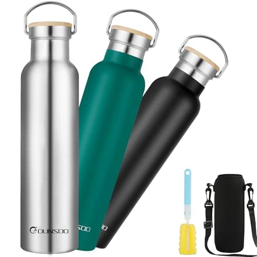 Borraccia Termica 750 ml, Borraccia Termica Acciaio Inox a Prova di Perdita, Bottiglia Termica Senza BPA Mantiene le Bevande Fredde per 24 ore e Quelle Calde per 12 ore, Lavabile in Lavastoviglie