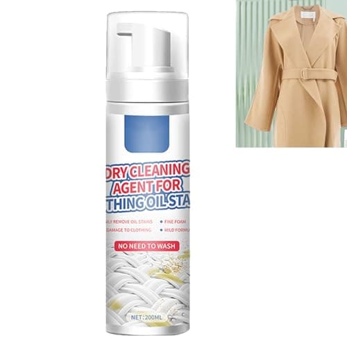 Detergente a Schiuma a Secco per Vestiti,Spray Lavaggio a Secco,Casa Vestiti Spot Detergente a Secco,Detergente Spray Cancellabile a Secco,Detergente in Schiuma Senza Risciacquo per Tessuti