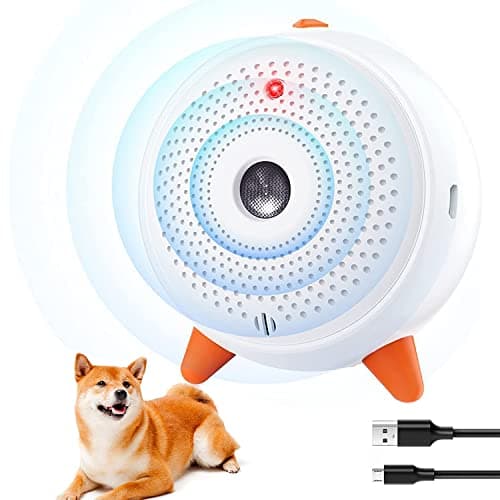 Dispositivo Antiabbaio per Cani Ultrasuoni per Cani Antiabbaio, Automatico Ultrasuoni Cani Dispositivo 33 Piedi, Ricaricabile Impermeabile Sicuro Strumento di Anti-Abbaio per Cane, Interno Esterno