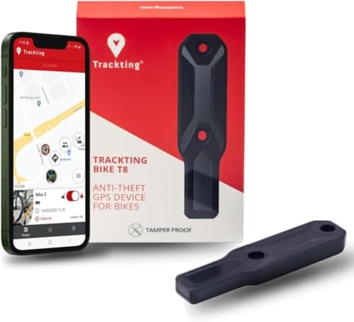 Trackting Bike T8 Antifurto Bici Gps Con SIM Con Canone Annuale | Gps Bici Antifurto Con Sim Integrata e Batteria Ricaricabile, Per Bici/E-Bike Con Allarme, Bicicletta Antifurto Live Tracking