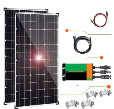 kit pannelli solare fotovoltaico 300w da balcone plug & play