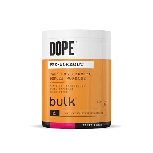 Bulk Dope Pre-Workout, Gusto Esotico, Integratore Alimentare Polvere, Energy Drink Con Beta Alanina, Creatina Monoidrato, Caffeina, Arginina (AAKG), Citrullina, Vitamina B6, 510 g, 30 Porzioni