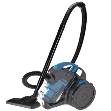 Potente aspirapolvere a cilindro senza sacco da 2000 W, contenitore per la polvere facile da svuotare, compatto e portatile, pulizia multisuperficie, capacità 1,5 litri, per uso domestico, pavimento