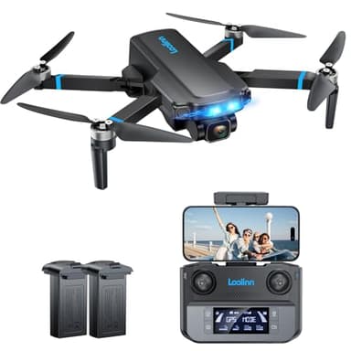Loolinn | Drone con Telecamera 4K come Regalo per Principianti ed Esperti - Due Batterie, 40 Minuti di Volo, Telecamera UHD 4K, supporta Fotografie Panoramiche e Time-Lapse, Sotto i 250g - Idea Regalo