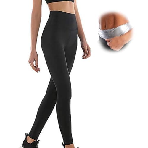 Pantaloni di Perdita di Peso Leggings Anticellulite Donna Fitness Levigare il girovita appiattire l'addome e rassodare la pancia-dire addio alle cosce toniche per Palestra Fitness Corsa Yoga (XL)