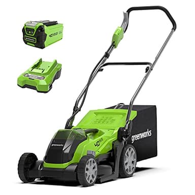 Greenworks 40V Tagliaerba a Batteria per Prati Fino a 200 M², Ampiezza di Taglio 35cm, Sacca da 40L, CON Batteria 40V 2Ah e Caricabatterie, Garanzia 3 Anni-G40LM35K2