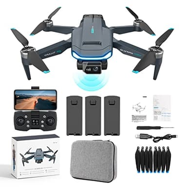 Drone GPS con Doppia Fotocamera 4K per Adulti, Droni Professionali con Motore Brushless, 60 Minuti di Volo Lungo, Ritorno Automatico A Casa, Seguimi, Quadricottero RC per Principianti