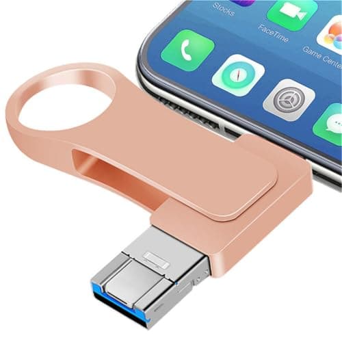 Lyshery 512GB 4 in 1 Pendrive Alta Capacità Pen Drive 512GB Trasferimento Veloce Penna USB Chiavetta USB C con Smartphone, Computer, PC, Laptop, OTG Android Backup con solo clic
