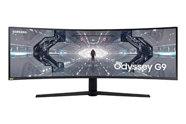 Samsung Monitor Gaming Odyssey G9 (C49G95), Curvo (1000R), 49", 5120x1440 (Dual QHD), 32:9, HDR1000, HDR10+, VA, 240 Hz, 1 ms, Freesync Pro, G-Sync, HDMI, USB 3.0, Display port, Ingresso Audio, HAS