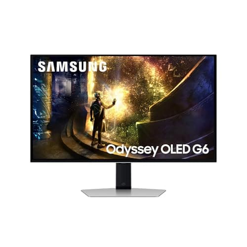 SAMSUNG Monitor Gaming Odyssey OLED G6 (S27DG612SU), Flat, 27'', 2560x1440 (QHD), 16:9, HDR10+, OLED Glare Free, 240Hz, 0,03ms (GtG), Compatibiltà G-Sync, HDMI, USB, DP, HAS, Pivot