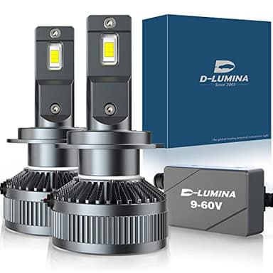 D-Lumina Lampadina H7 LED Canbus 130W 26000LM, CPS 6500K chip 400% brillante, 9-60V, Funziona Sia Per Auto Che Camion, Funziona Sia Con Lenticolari Che Senza Lenticolari,LED Lampada Luci 2 pezzi