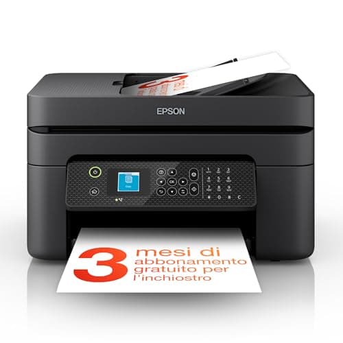 Epson Workforce WF-2930DWF Stampante Multifunzione A4 a getto d'inchiostro (Stampa Fronte Retro, Scansione, Copia, Fax) Display LCD 3.7cm, ADF, WiFi, Ethernet, Stampa da mobile e su Cloud, AirPrint