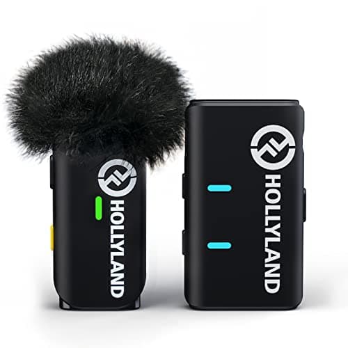 Hollyland Lark M1 Sistema di Microfoni Wireless Lavalier (1TX+1RX) 650ft 8h Direct USB-C Charging Lapel Mic per iPhone DSLR Camera YouTube Video Recording Live Stream Podcast Intervista Vlogging