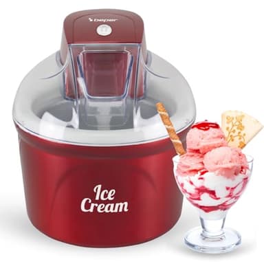 BEPER P102GEL002 Gelatiera refrigerante, Macchina per Gelato, Prepara gelato, sorbetti e frozen yogurt, Ciotola refrigerante in alluminio con doppio isolamento, Capacità 1,8 L, Ice Cream Maker