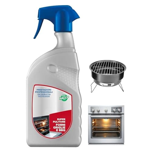 Detergente per Forni, Griglie e Barbecue - Sgrassatore Rimuovi Grasso e Sporco Ostinato, Formula ad Alta Concentrazione, Pronto all'Uso, Profumo Agrumato, 750ml