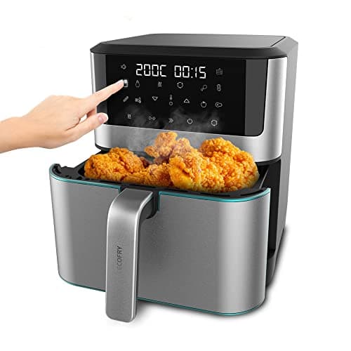 Cecotec Friggitrice Ad Aria da 8L Cecofry Supreme 8000. 1800 W, Pannello Touch, 30º-200 ºC, 10 Modalità Preimpostate, Preriscaldamento, Avviso, Finiture In Acciaio Inossidabile