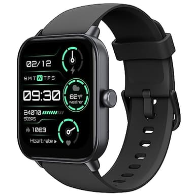 TOOBUR Orologio Smartwatch Donna Uomo, 1.8" Fintess Tracker con Alexa, Chiamate Risposta, 100 Sport, Contapassi e Cardiofrequenzimetro, Impermeabile IP68 per il nuoto, Compatibile con iOS Android