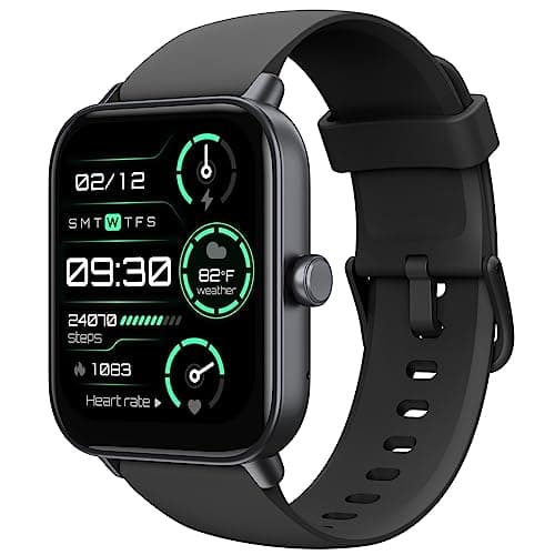 TOOBUR Orologio Smartwatch Donna Uomo, 1.8" Fintess Tracker con Alexa, Chiamate Risposta, 100 Sport, Contapassi e Cardiofrequenzimetro, Impermeabile IP68 per il nuoto, Compatibile con iOS Android
