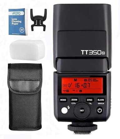 Godox TT350N Flash Thinklite TTL Speedlite 2.4 G HSS 1/8000s GN36 Compatibile per Nikon D810 D800 D750 DSLR D700 D610 D7100 D5200 D90 e Senza Specchio Digital Fotocamera