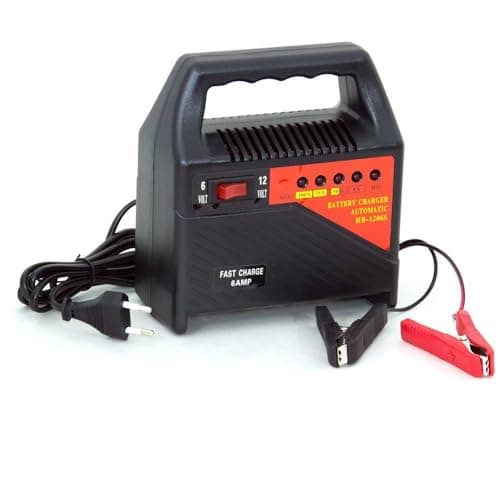 Caricabatteria per Auto Moto Professionale 6V 12V 6A Carica Batteria Portatile