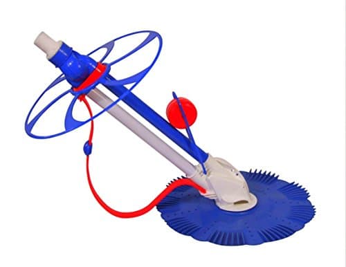 Powerfulpool MK02PAC Robot Pulitore Idraulico per Piscina Interrata e Fuoriterra, Blu/Rosso/Bianco, 80x45x15 cm