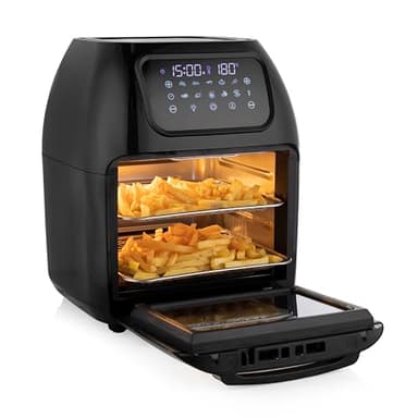 Tristar Friggitrice ad Aria Digitale Forno, 10 Litri, 1800 W, Cestello friggitrice, 10 Programmi di Cottura, Airfryer BPA-free, Nero, FR-6964