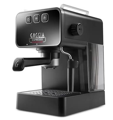 Gaggia Espresso Evolution Black | Regolatore temperatura caldaia PID | Macchina da caffè Made in Italy | Pre-infusione automatica | Portafiltro da 53 mm | Macchina per espresso a pompa | Americano,