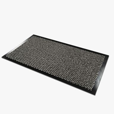 Comart - Tappeto Asciugapassi New - Zerbino per Esterno Antipioggia e Assorbente - Tappetino Sottile in Fibra Sintetica - Antiscivolo e Lavabile - per Ingresso Interno o Esterno - Grigio - 50x80 cm
