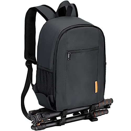 TARION TBS Zaino fotografico Zaino fotografico SLR piccolo Zaino per fotocamera impermeabile Borsa per fotocamera leggera e compatta con copertura antipioggia (nero)