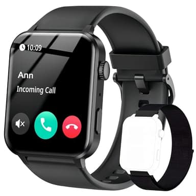 IOWODO Smartwatch Uomo Donna,Orologio Fitness con Chiamate,1.85" Smart Watch Monitor del SpO2/ Sonno,24H Cardiofrequenzimetro,100 modalità Sportive,Fitness Tracker per Android iOS
