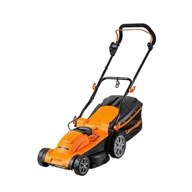 LawnMaster M2EB1637M Tagliaerba Elettrico 1600W 37cm, Altezza di Taglio Regolabile in 6 Posizioni 20-70mm, Capacità di Raccolta 40L