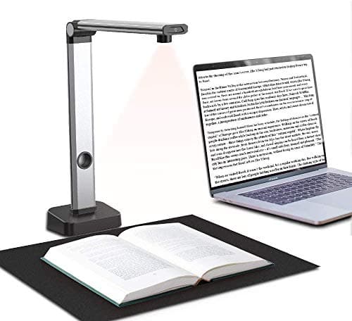 JOYUSING Scanner per libri HD da 14 MP, Scanner per Documenti Portatile, acquisizione formato A3, OCR multilingue intelligente, Converti in PDF/Word/Txt/Excel su Windows e PDF su Mac