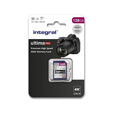 Integral Scheda SD da 128 GB Scheda di memoria SD 4K Ultra HD Video Premium ad alta velocità SDXC fino a 100 MB/s SDXC V30 UHS-I U3 Classe 10