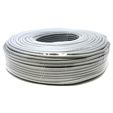 Vsnetwork Matassa 100 MT Metri Cavo di rete FTP CAT6 Schermato CCA RJ45 Bobina di rete Gigabit 10/100/1000 Mbps LAN ADSL Ethernet Grigio