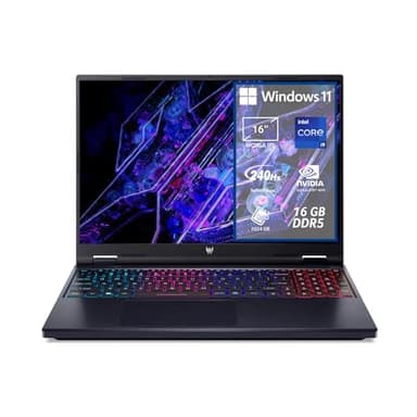 acer Predator Helios Neo 16 PHN16-72-99FK Notebook Gaming, Processore Intel Core i9-14900HX, RAM 16 GB, 1024 GB SSD, Display 16" WQXGA IPS 240 Hz, NVIDIA GeForce RTX 4070 8 GB GDDR6, Windows 11 Home