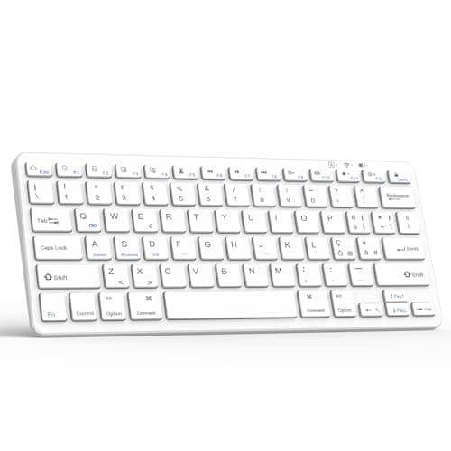 TQQ Tastiera iPad, Tastiera Bluetooth Ricaricabile, Per iPad 10 Generazione/iPad 9 Generazione/iPad Air/iPad Pro/iPad Mini/Samsung tablet S9/Android e Window