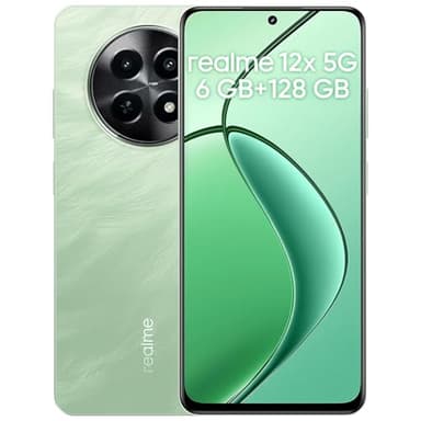 realme 12x 5G Smartphone 6+128 GB, 6.72 pollici Smartphone, Fotocamera AI da 50 MP, Dual Standby 5G, Display da 120 Hz, Batteria da 5000 mAh, Processore Dimensity 6100+, Verde (senza adattatore)