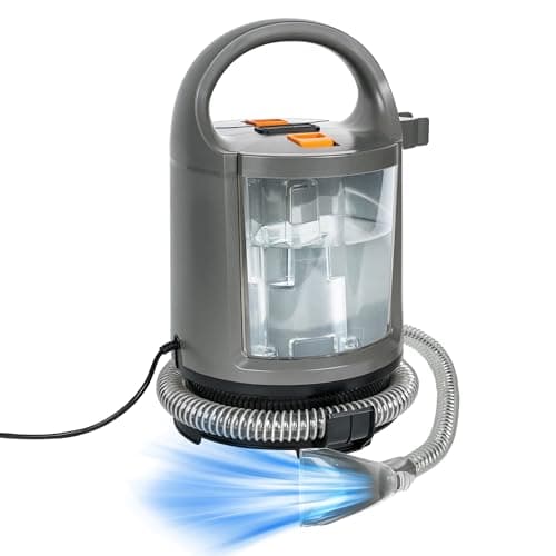 Lavatappeti Portatile 400W 12Kpa, Pulitore Macchie‌ con Doppio Serbatoio, Lava Tappezzeria per Tappeti, Pulisci Divani, Moquette, Materassi e Altro, Lava divani e Aspira Acqua Auto