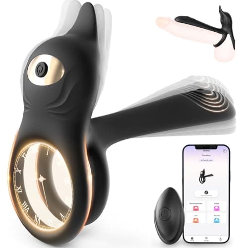 Cacuola Anello Vibrante per Lei e Lui Sex Toys Uomo, 10 Modalità Sexytoysys Uomo Coppia, Vibratore per Uomo con Telecomando, Stimolatore per Clitoride, Anello per Pene da Uomo, Anello Pene Lui Sex Toy