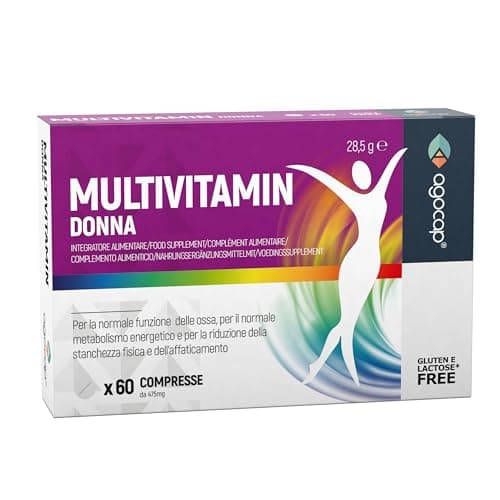 Multivitaminico Donna - Vitamine Donna. Integratori Stanchezza, contro l' affaticamento fisico e mentale. Multivitaminin completo di Zinco, Ferro, Vitamine B, C, D, E, H. Integratori cambio stagione