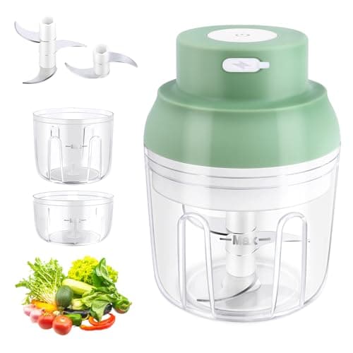 Tritatutto Elettrico Da Usb Ricaricabile Da 250 Ml Mini Robot Da Cucina Senza Fili Per Alimenti Cipolle Aglio Prezzemolo, Verdure E Frutta, Vaniglia