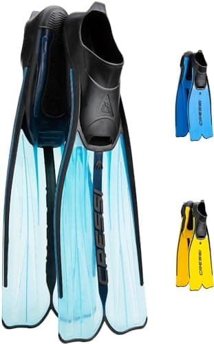 Cressi Rondinella, Pinne da Nuoto, Unisex - Adulto, Blu/Acquamarina, 37/38