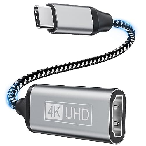 Gulemfy Adattatore da USB C a HDMI, USB C HDMI Cavo 4K [Compatibile con Thunderbolt 3] con Uscita Audio Video per iPhone 16/15Pro/Max, MacBook iPad Pro, iPad Mini 6, Surface Pro/Go, S23, Pixelbook