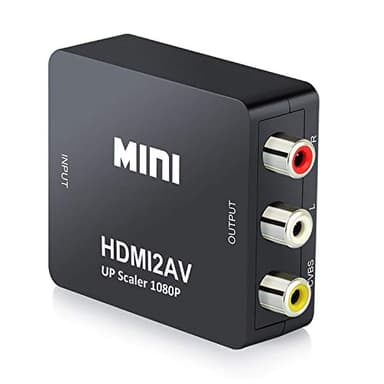 QGECEN Convertitore da HDMI a RCA, Adattatore HDMI a RCA, Supporta PAL/NTSC con USB Cavo per Xbox 360/One, PS3, PS4, Lettore Blu-ray, Android TV Box, Fire Stick, Roku