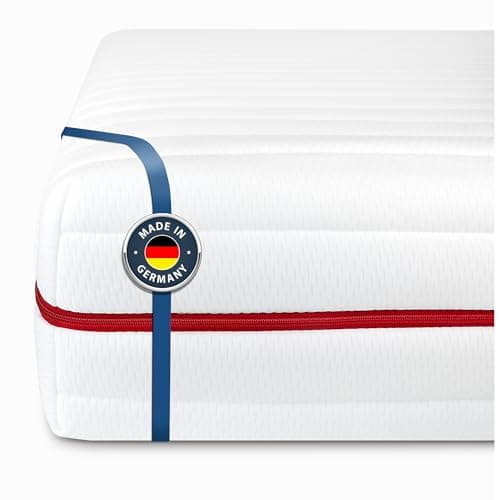BMM Classic 19 Materasso 135x190 cm, rigidezza H3 media, materasso in schiuma fredda Certificato Öko-Tex, Materasso ergonomico a 7 Zone, altezza 19 cm, materasso prodotto in Germania.